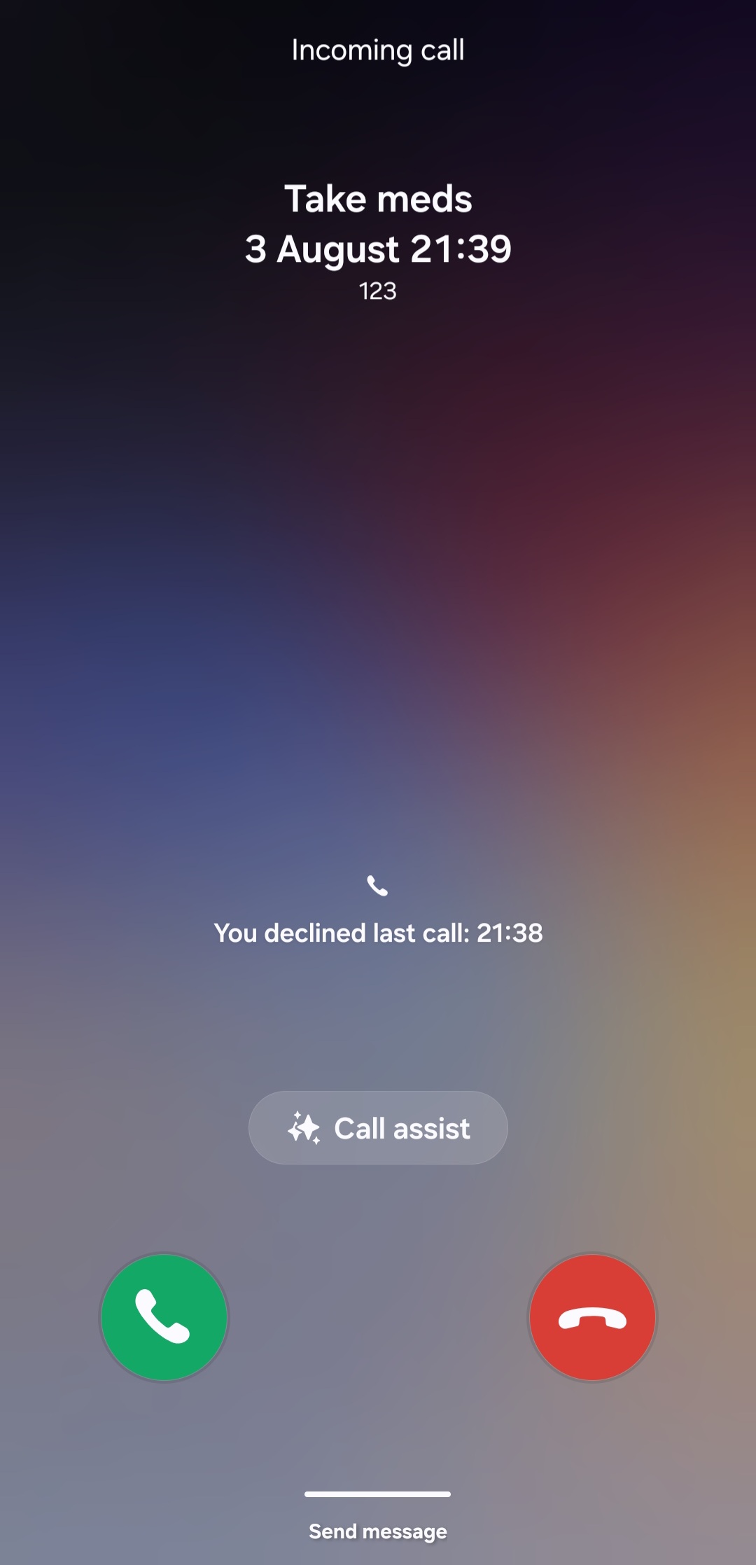 Callgenda incoming call reminder